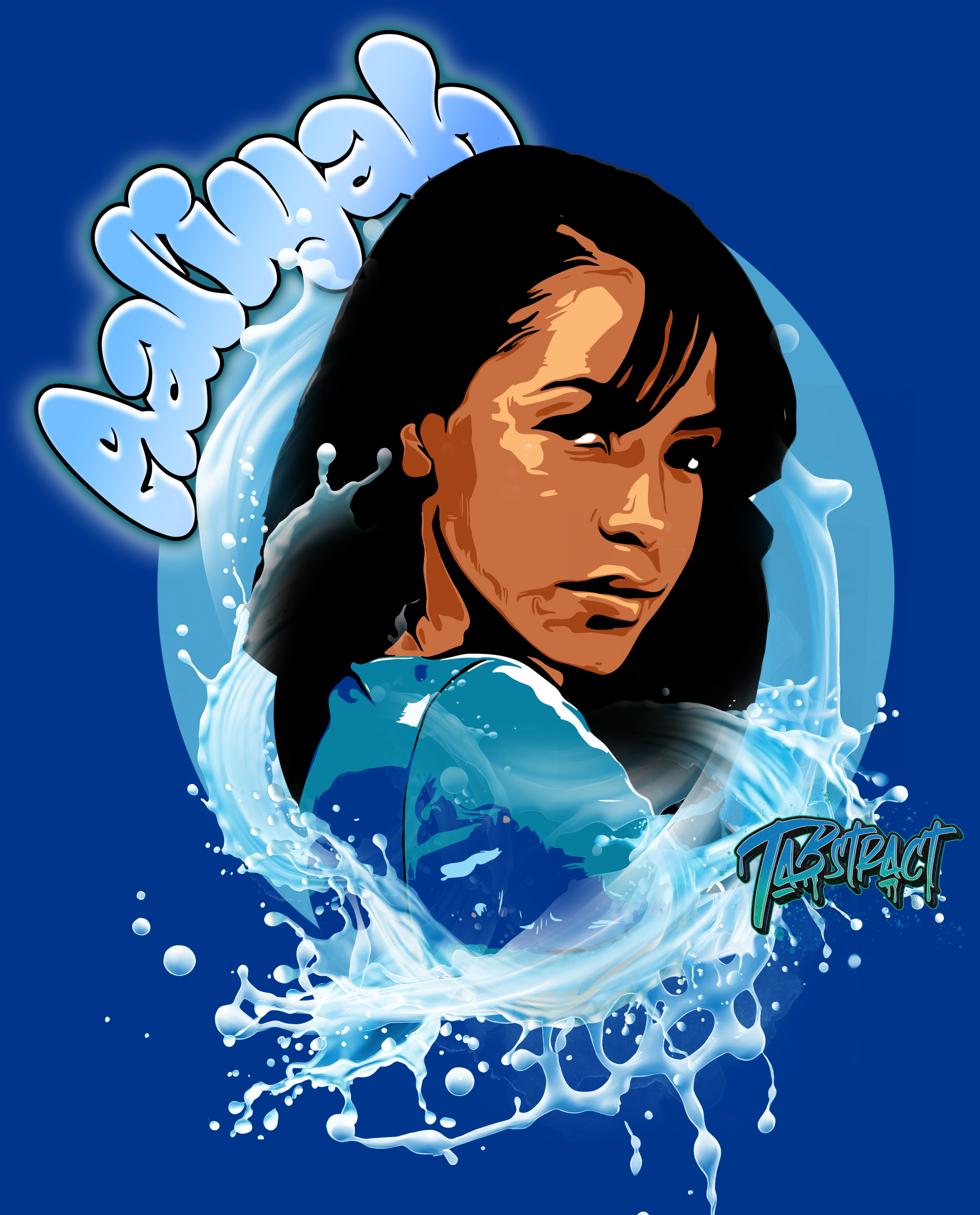 Aaliyah Vector Illustration Poster