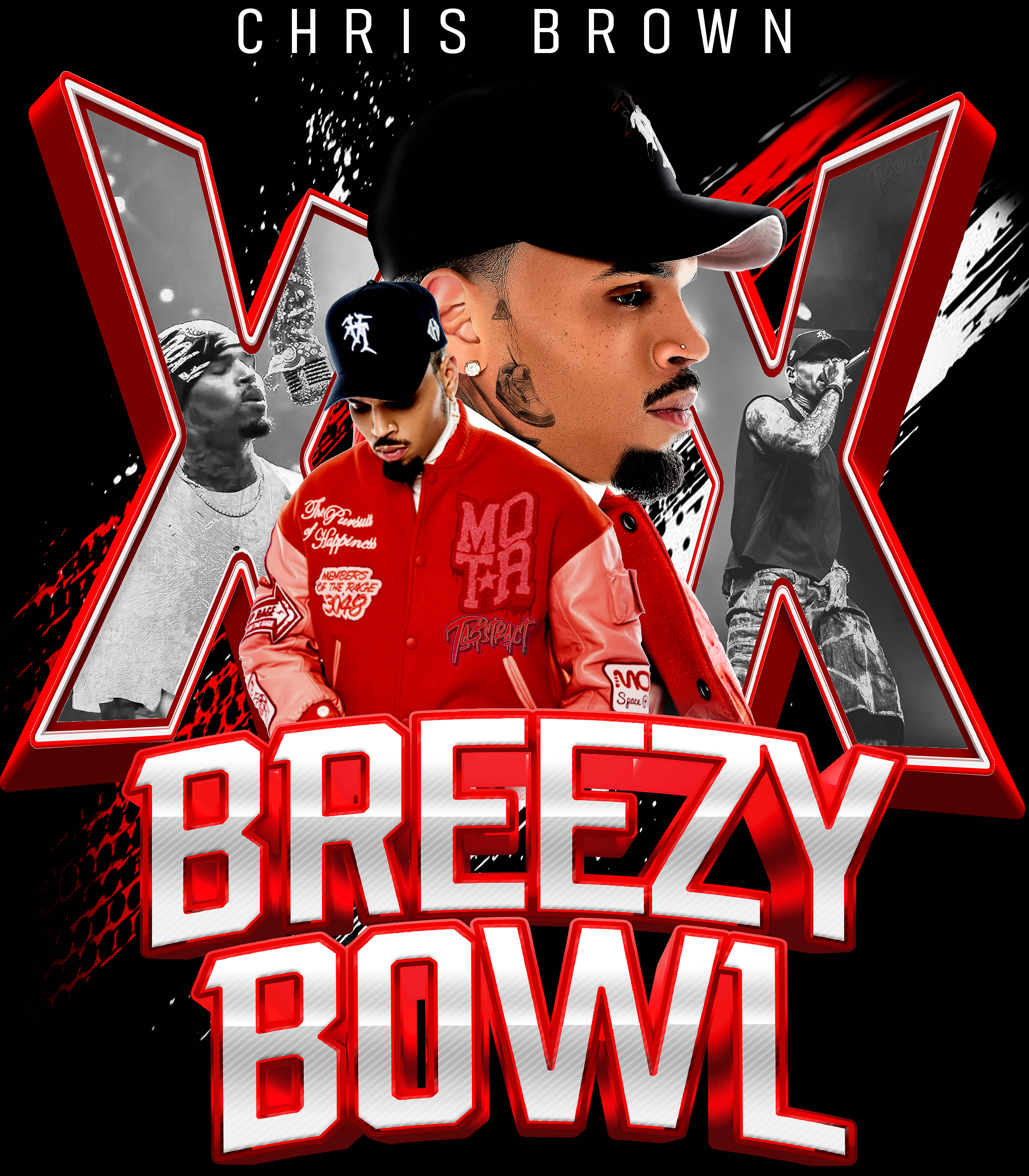 Chris Brown – Breezy Bowl Tour Merch Concept