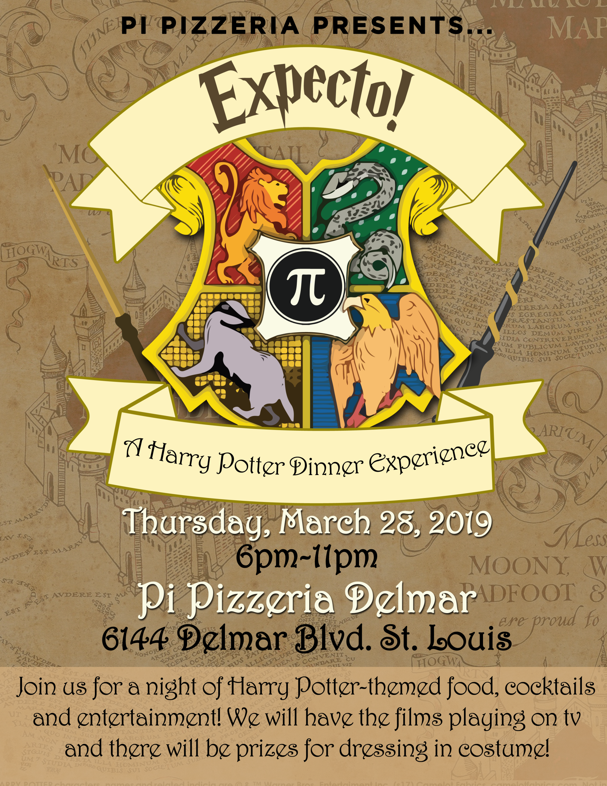Pi Pizzeria – Harry Potter Theme Night
