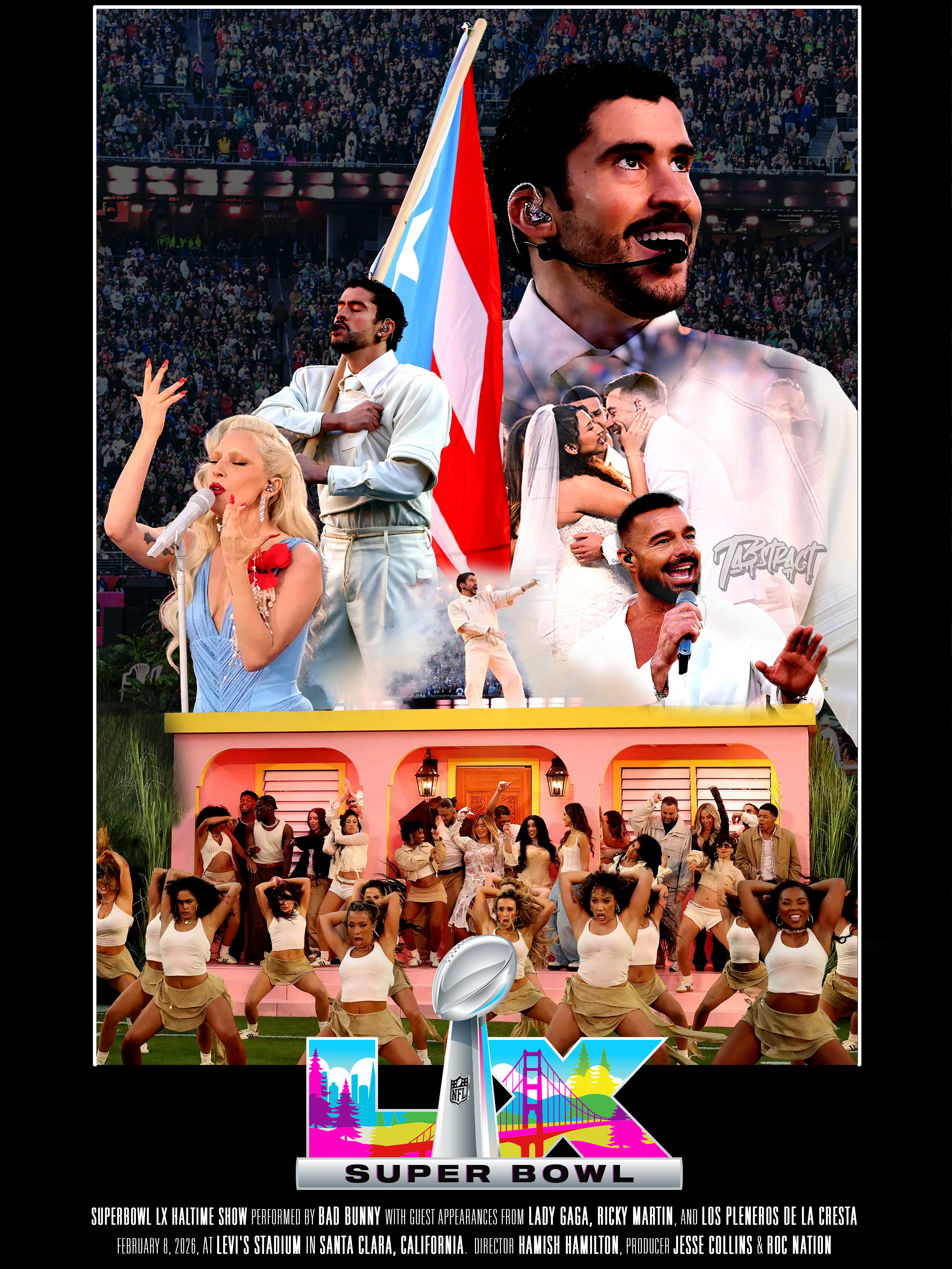 Bad Bunny Super Bowl LX Halftime Poster